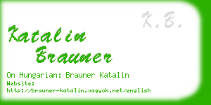 katalin brauner business card